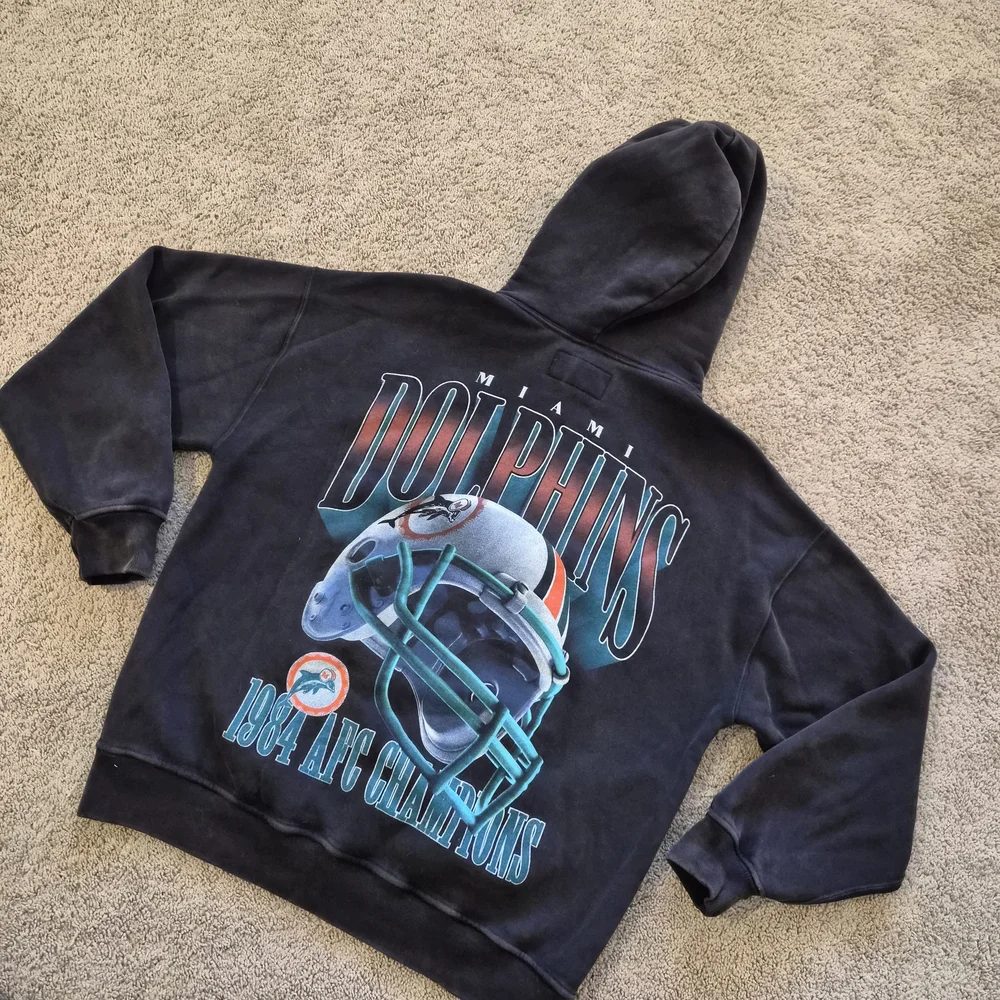 Abercrombie & Fitch x NFL Miami Dolphins Hoodie β’ Black β’ Size M - Picture 1 of 10